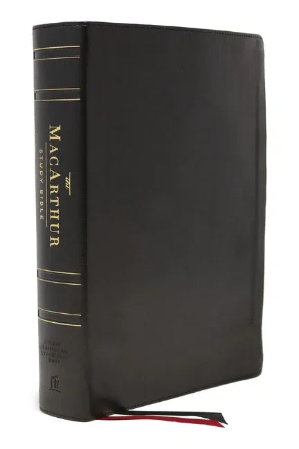Nasb, MacArthur Study Bible, 2nd Edition, Genuine Leather, Black, Thumb Indexed, Comfort Print: Unleashing God's Truth One Verse at a Time - stevensbooks