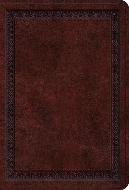 ESV Value Large Print Compact Bible (Trutone, Mahogany, Border Design) - stevensbooks