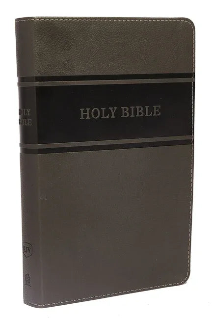 KJV, Deluxe Gift Bible, Imitation Leather, Gray, Red Letter Edition - stevensbooks