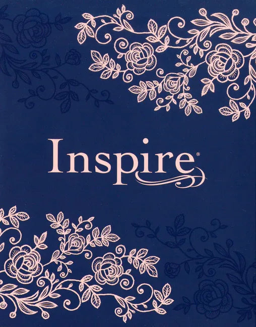 Inspire Bible NLT (Hardcover Leatherlike, Navy): The Bible for Coloring & Creative Journaling - stevensbooks