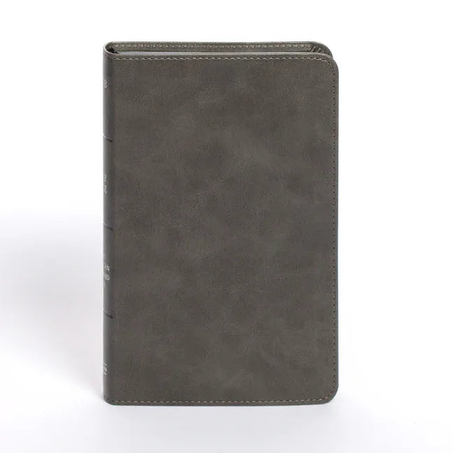 NASB Personal Size Bible, Charcoal Leathertouch - stevensbooks