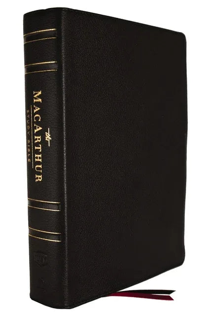 Nkjv, MacArthur Study Bible, 2nd Edition, Genuine Leather, Black, Comfort Print: Unleashing God's Truth One Verse at a Time - stevensbooks