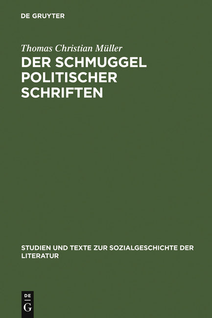 Schmuggel politischer Schriften (Reprint 2010) - Ingram