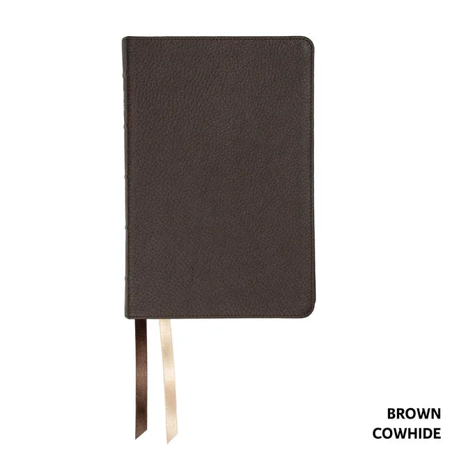 NASB Handy Size, Paste-Down Brown Cowhide - stevensbooks