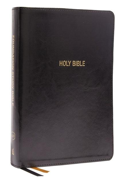 Kjv, Foundation Study Bible, Large Print, Leathersoft, Black, Red Letter, Comfort Print: Holy Bible, King James Version - stevensbooks