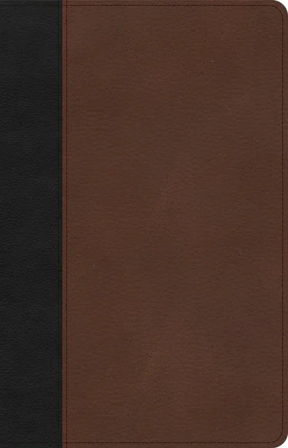 CSB Thinline Bible, Black/Brown Leathertouch - stevensbooks