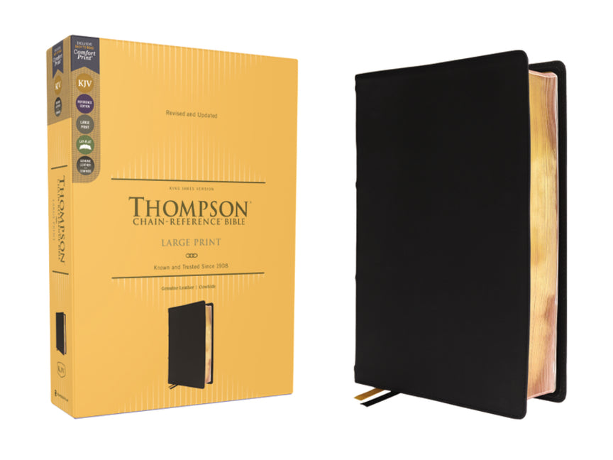 Kjv, Thompson Chain-Reference Bible, Large Print, Genuine Leather, Cowhide, Black, Red Letter, Comfort Print - Ingram