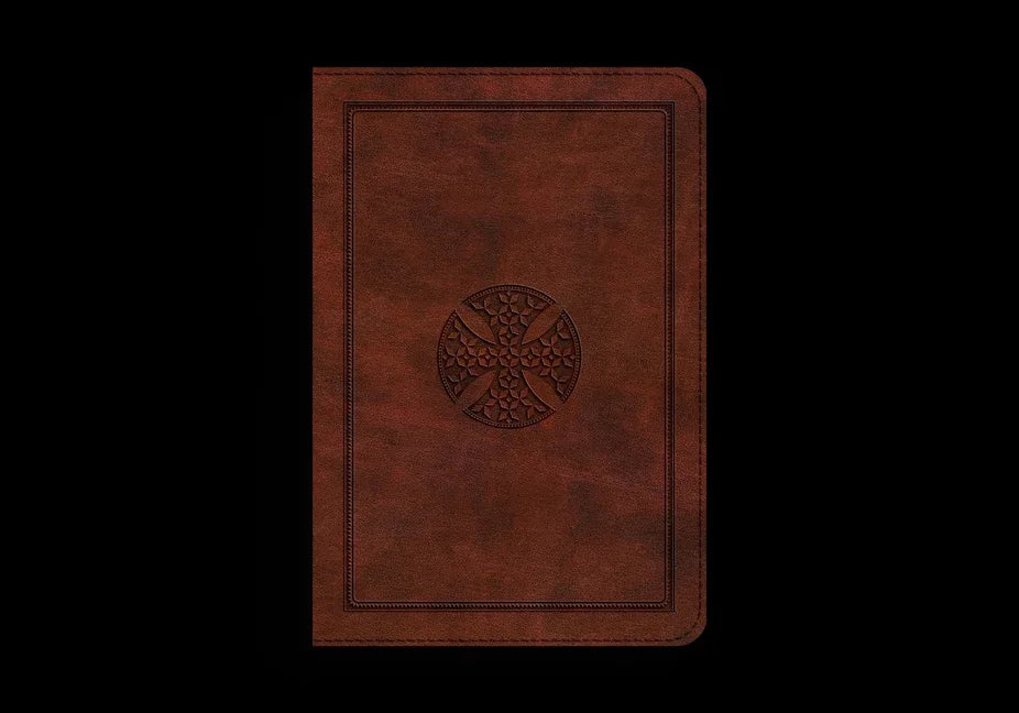 ESV Large Print Compact Bible (Trutone, Brown, Mosaic Cross Design) - stevensbooks