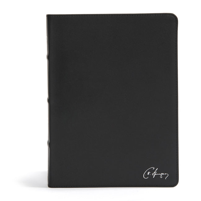 CSB Spurgeon Study Bible, Black Genuine Leather - Ingram