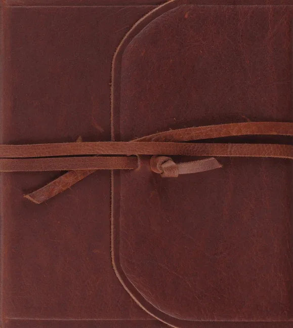 ESV Journaling Study Bible (Natural Leather, Brown, Flap with Strap) - stevensbooks