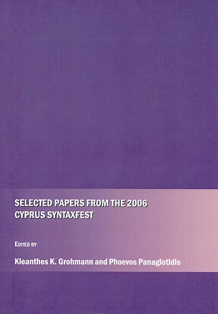 Selected Papers from the 2006 Cyprus Syntaxfest - Ingram