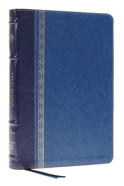 Nrsvce, Great Quotes Catholic Bible, Leathersoft, Blue, Comfort Print: Holy Bible - stevensbooks