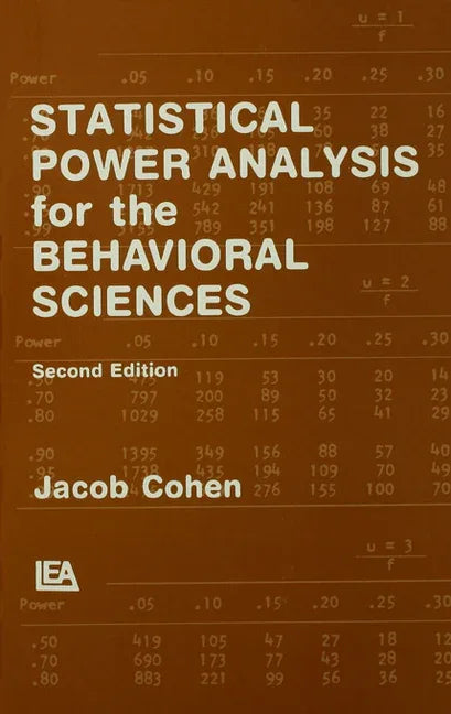 Statistical Power Analysis for the Behavioral Sciences - stevensbooks
