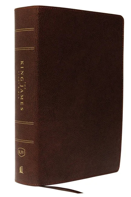 King James Study Bible, Bonded Leather, Brown, Full-Color Edition - stevensbooks