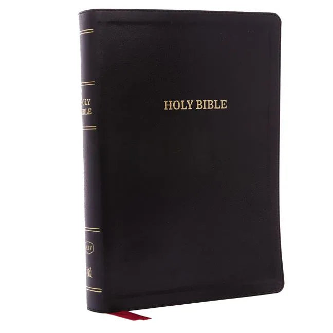 KJV, Deluxe Reference Bible, Super Giant Print, Imitation Leather, Black, Indexed, Red Letter Edition - stevensbooks