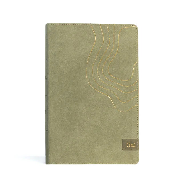 CSB (In)Courage Devotional Bible, Sage Leathertouch - stevensbooks