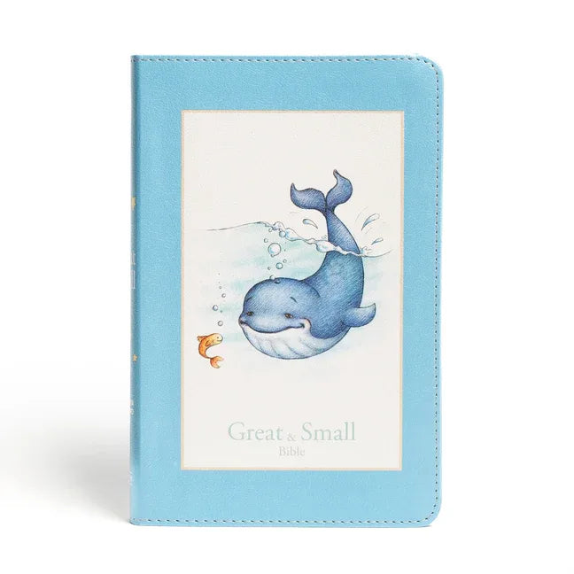 CSB Great and Small Bible, Blue Leathertouch: A Keepsake Bible for Babies - stevensbooks