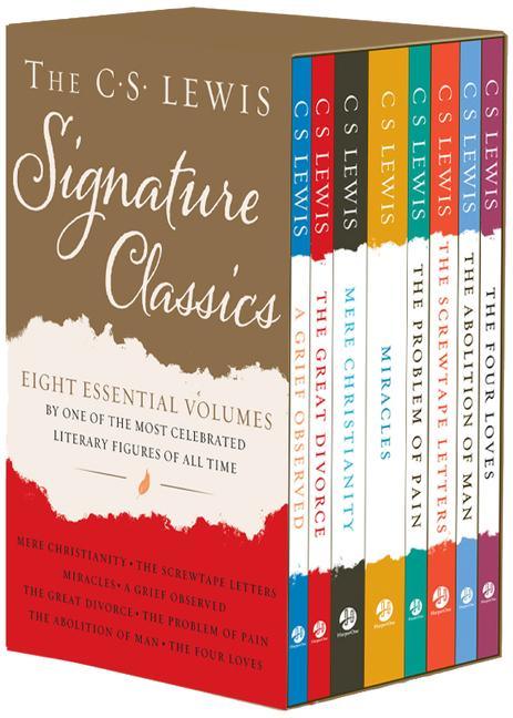 C. S. Lewis Signature Classics (8-Volume Box Set): An Anthology of 8 C. S. Lewis Titles: Mere Christianity, the Screwtape Letters, Miracles, the Great - stevensbooks