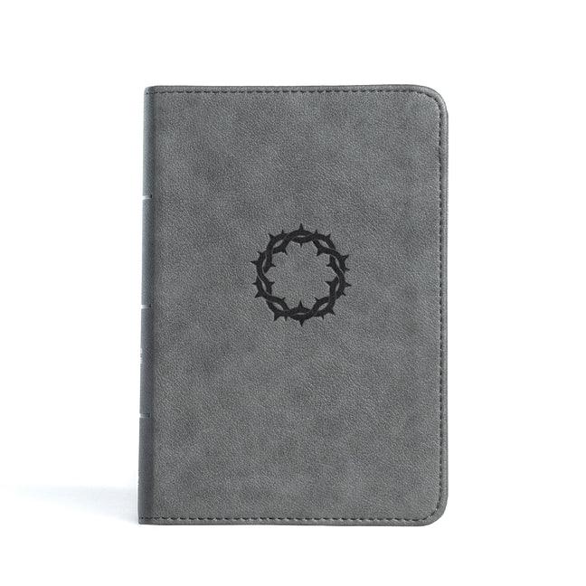 CSB Large Print Compact Reference Bible, Stone Leathertouch - stevensbooks