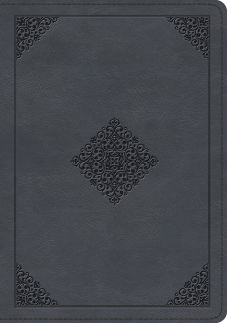 ESV Large Print Wide Margin Bible (Trutone, Slate Blue, Ornament Design) - Ingram