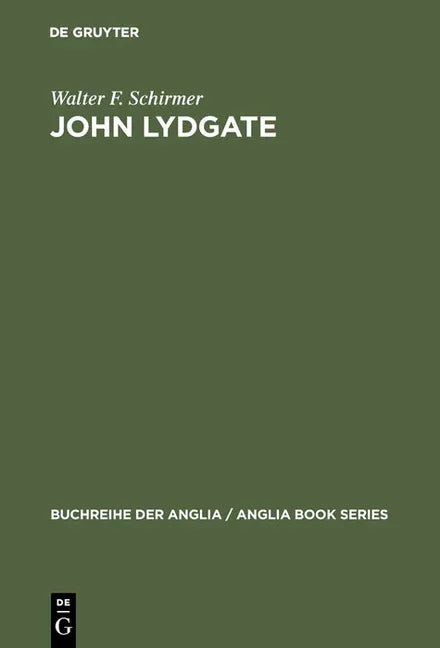 John Lydgate (Reprint 2017) - stevensbooks