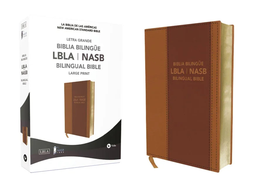 Nasb/Lbla, Bilingual Bible, Leathersoft, Brown / Nasb/Lbla, Biblia Bilingüe, Leathersoft, Café - stevensbooks