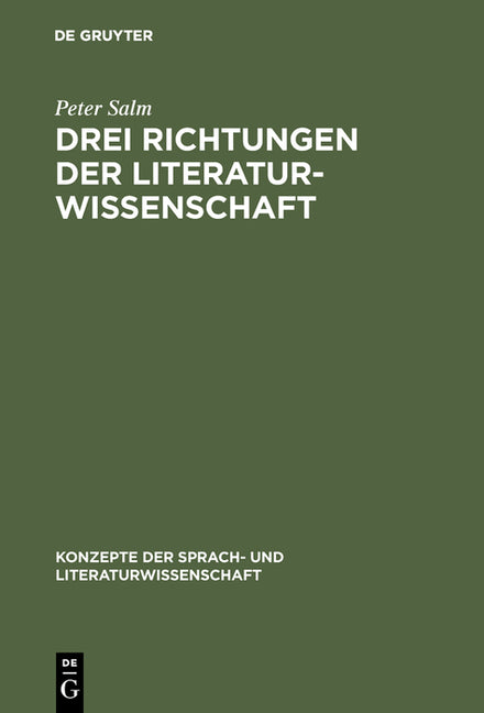 Drei Richtungen der Literaturwissenschaft (Reprint 2017) - Ingram