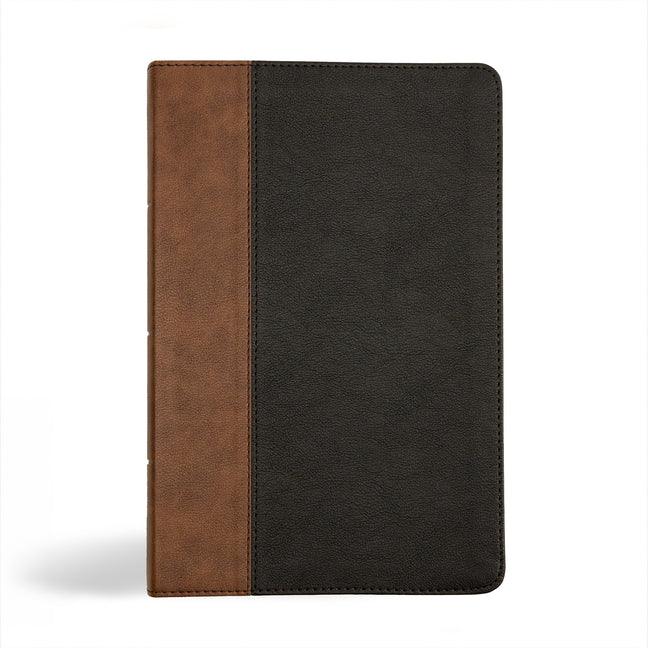 KJV Personal Size Giant Print Bible, Black/Brown Leathertouch, Indexed - stevensbooks