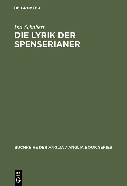 Lyrik der Spenserianer (Reprint 2018) - stevensbooks