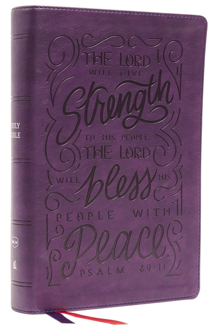 Nkjv, Giant Print Center-Column Reference Bible, Verse Art Cover Collection, Leathersoft, Purple, Thumb Indexed, Red Letter, Comfort Print: Holy Bible - Ingram