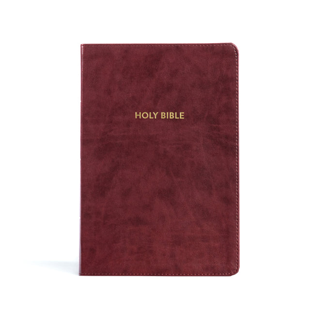 KJV Rainbow Study Bible, Burgundy Leathertouch, Indexed - Ingram