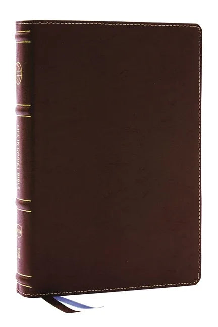 Life in Christ Bible: Discovering, Believing, and Rejoicing in Who God Says You Are (Nkjv, Brown Bonded Leather, Thumb Indexed, Red Letter, Comfort Pr - stevensbooks