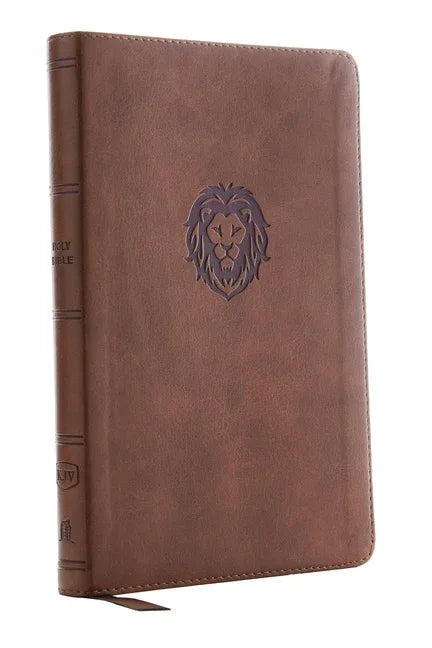 Kjv, Thinline Bible Youth Edition, Leathersoft, Brown, Red Letter Edition, Comfort Print - stevensbooks