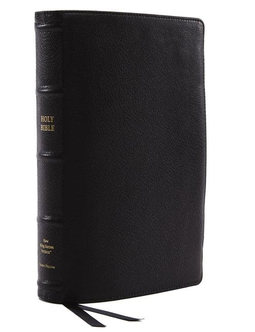 Nkjv, Reference Bible, Classic Verse-By-Verse, Center-Column, Premium Goatskin Leather, Black, Premier Collection, Red Letter Edition, Comfort Print - stevensbooks