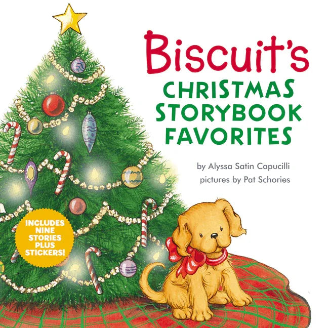 Biscuit's Christmas Storybook Favorites: 9 Christmas Holiday Stories in 1 Book Plus Stickers for Dog Lovers - stevensbooks