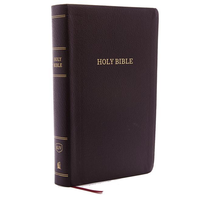 KJV, Reference Bible, Personal Size Giant Print, Bonded Leather, Burgundy, Indexed, Red Letter Edition - stevensbooks