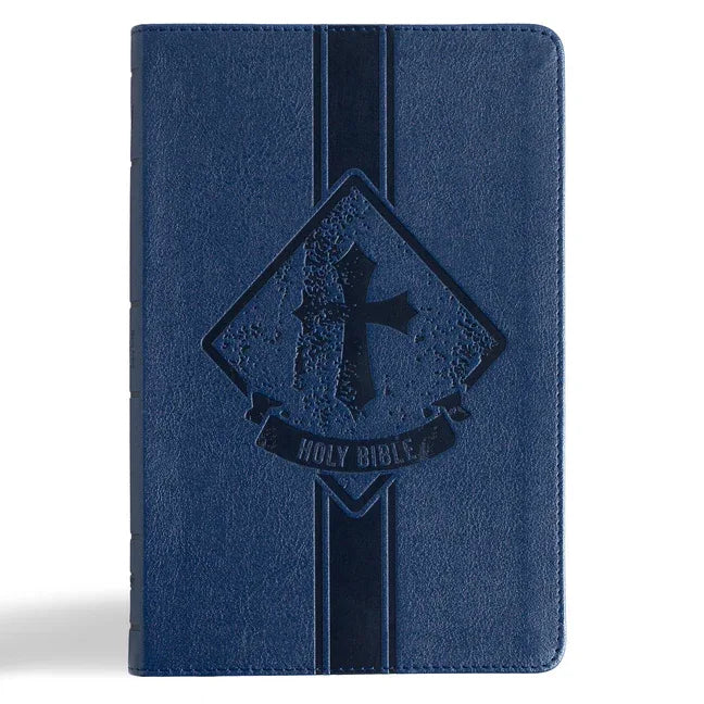 KJV Kids Bible, Thinline Edition, Navy Leathertouch - stevensbooks