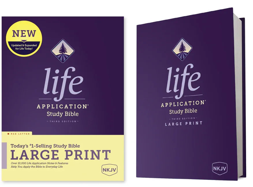 NKJV Life Application Study Bible, Third Edition, Large Print (Hardcover, Red Letter) - stevensbooks