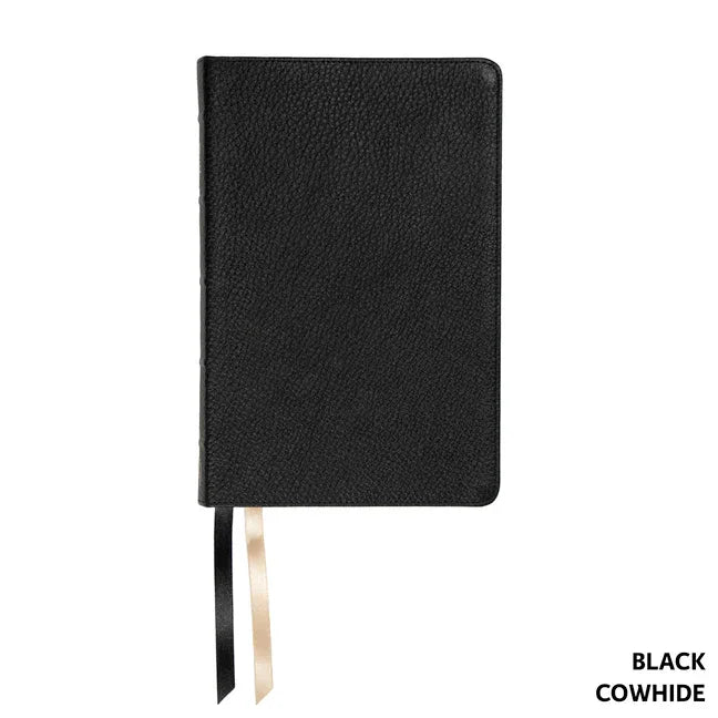 NASB Handy Size, Paste-Down Black Cowhide - stevensbooks