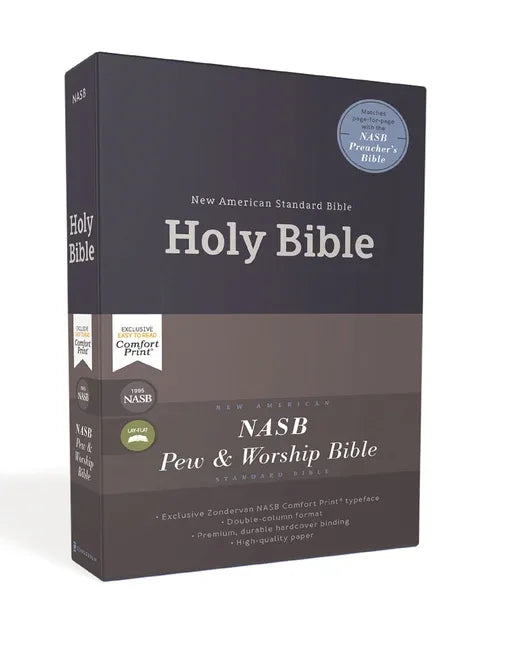 Nasb, Pew and Worship Bible, Hardcover, Blue, 1995 Text, Comfort Print - stevensbooks