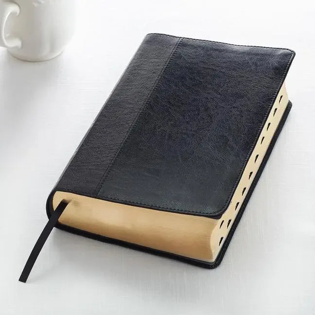 KJV Giant Print Lux-Leather 2-Tone Black - stevensbooks