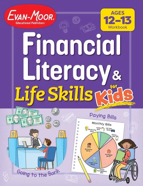 Financial Literacy and Life Skills for Kids, Age 12 - 13 Workbook - stevensbooks
