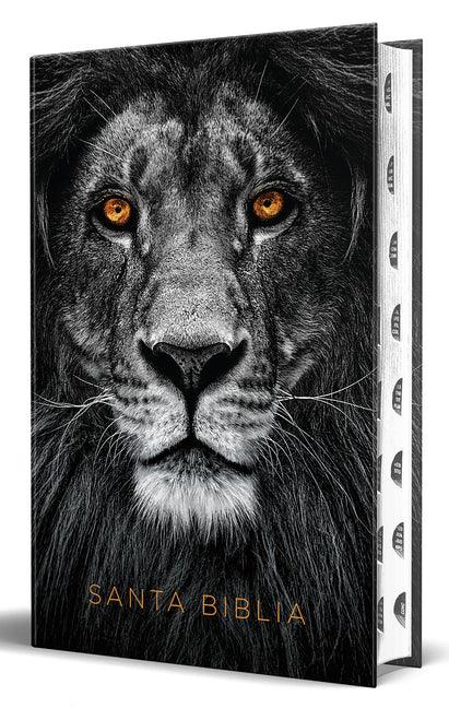 Biblia Rvr 1960 Letra Grande Tamaño Manual, Tapa Dura León de Juda Con Índice / Spanish Bible Rvr 1960 Handy Size Large Print Hardcover Lion of Judah - stevensbooks