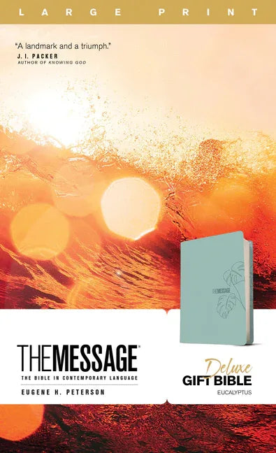 Message Deluxe Gift Bible, Large Print (Leather-Look, Teal): The Bible in Contemporary Language - stevensbooks