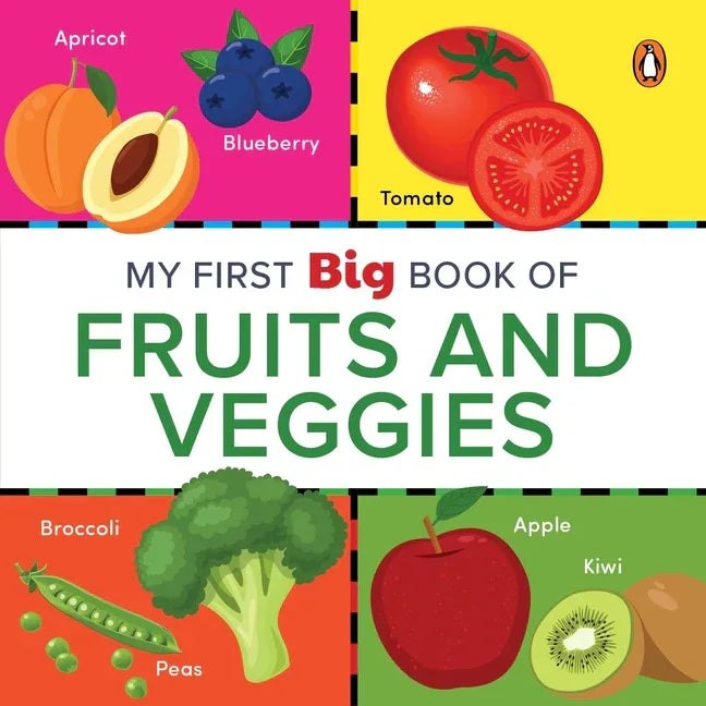 My First Big Book of Fruits & Veggies: Illustrated Board Book of Fruits and Vegetables for Preschool Kids, Toddlers Book for 1+ [Penguin Early Learnin - stevensbooks