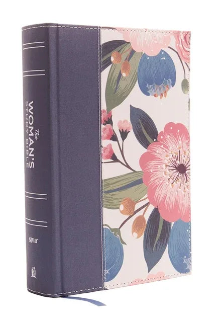 NIV, the Woman's Study Bible, Cloth Over Board, Blue Floral, Full-Color: Receiving God's Truth for Balance, Hope, and Transformation - stevensbooks