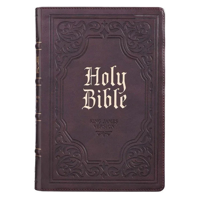 KJV Bible Giant Print Full Size Dark Brown - stevensbooks