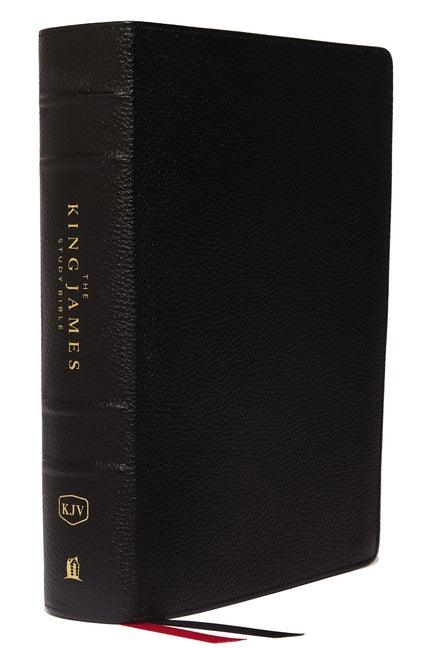 King James Study Bible, Genuine Leather, Black, Indexed, Full-Color Edition - stevensbooks
