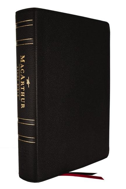 Nasb, MacArthur Study Bible, 2nd Edition, Genuine Leather, Black, Comfort Print: Unleashing God's Truth One Verse at a Time - stevensbooks