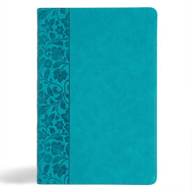KJV Giant Print Reference Bible, Teal Leathertouch - Ingram